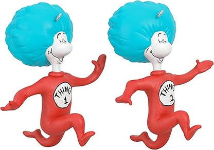 Hallmark Keepsake Christmas Ornaments 2024, Dr. Seuss's The Cat in The Hat Thing One and Thing Two, Set of 2, Gifts for Dr. Seuss Fans