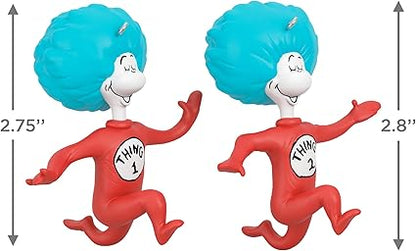 Hallmark Keepsake Christmas Ornaments 2024, Dr. Seuss's The Cat in The Hat Thing One and Thing Two, Set of 2, Gifts for Dr. Seuss Fans