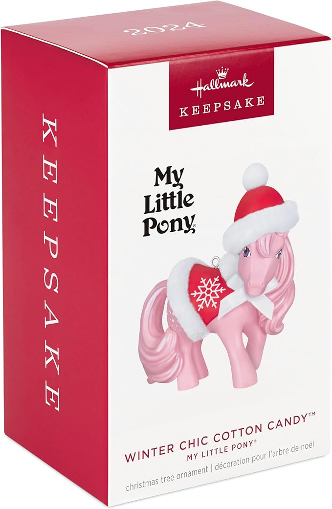 Hallmark Keepsake Christmas Ornament 2024, Hasbro My Little Pony Winter Chic Cotton Candy, Gifts for Kids