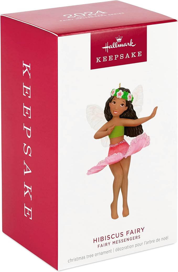 Hallmark Keepsake Christmas Ornament 2024, Fairy Messengers Hibiscus Fairy, Gift for Her