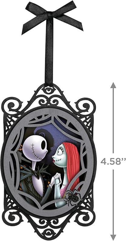 Hallmark Keepsake Christmas Ornament 2024, Disney Tim Burton's The Nightmare Before Christmas Jack and Sally Papercraft, Gifts for Disney Fans