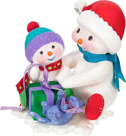 Hallmark Keepsake Christmas Ornament 2024, Making Memories Wrapping Lesson, Snowman Collectors Gifts