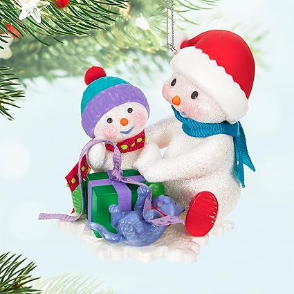 Hallmark Keepsake Christmas Ornament 2024, Making Memories Wrapping Lesson, Snowman Collectors Gifts