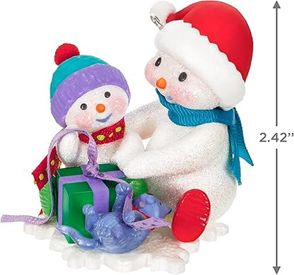 Hallmark Keepsake Christmas Ornament 2024, Making Memories Wrapping Lesson, Snowman Collectors Gifts