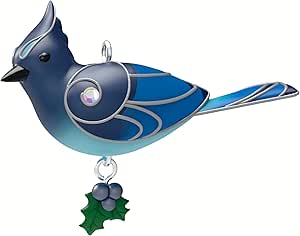 Hallmark Keepsake 0.78" Miniature Christmas Ornament 2024, Mini Steller's Jay, Gift for Bird Lover