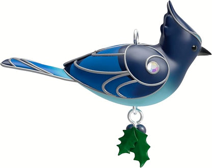 Hallmark Keepsake 0.78" Miniature Christmas Ornament 2024, Mini Steller's Jay, Gift for Bird Lover