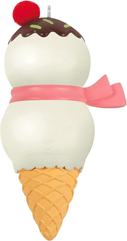 Hallmark Keepsake Christmas Ornament 2024, Mom Snowman Ice Cream Cone 2024, Gifts for Moms