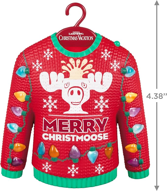 Hallmark Keepsake Christmas Ornament 2024, National Lampoon's Christmas Vacation Ugly Sweater Musical with Light, Christmas Movie Gifts
