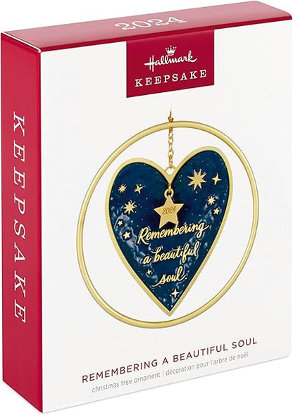 Click to see full view       Hallmark Keepsake Christmas Ornament 2024, Remembering a Beautiful Soul, Metal, Remembrance Gift
