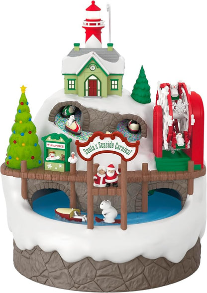 Hallmark Keepsake Christmas Ornament 2024, Santa's Seaside Carnival Musical with Light and Motion, Santa Collectors Gifts