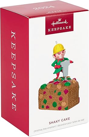 Hallmark Keepsake Christmas Ornament 2024, Shaky Cake with Sound and Motion, Funny Gifts