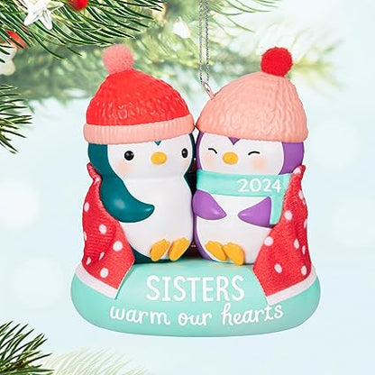 Hallmark Keepsake Christmas Ornament 2024, Sisters Warm Our Hearts 2024