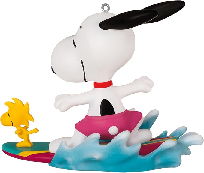 Hallmark Keepsake Christmas Ornament 2024, Peanuts Spotlight on Snoopy Surf's Up!, Gifts for Peanuts Fans