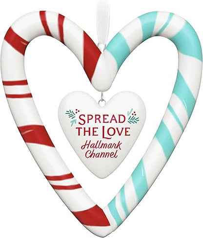 Hallmark Keepsake Christmas Ornament 2024, Hallmark Channel Spread The Love, Porcelain