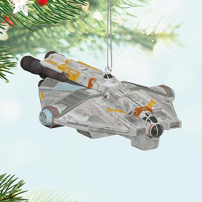 Hallmark Keepsake Christmas Ornament 2024, Star Wars: Rebels 10th Anniversary The Ghost with Sound, Gifts for Star Wars Fans