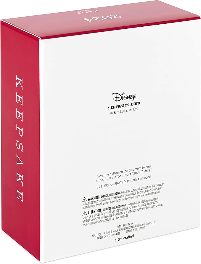 Hallmark Keepsake Christmas Ornament 2024, Star Wars: Rebels 10th Anniversary The Ghost with Sound, Gifts for Star Wars Fans