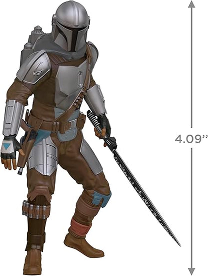 Hallmark Keepsake Christmas Ornament 2024, Star Wars: The Mandalorian Wielding The Darksaber, Gifts for Star Wars Fans