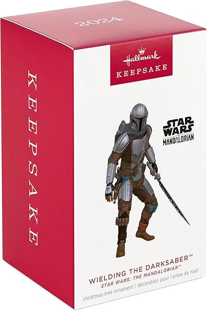 Hallmark Keepsake Christmas Ornament 2024, Star Wars: The Mandalorian Wielding The Darksaber, Gifts for Star Wars Fans