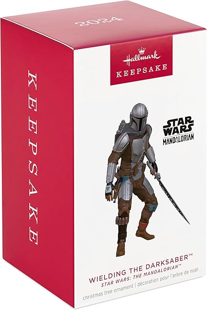 Hallmark Keepsake Christmas Ornament 2024, Star Wars: The Mandalorian Wielding The Darksaber, Gifts for Star Wars Fans
