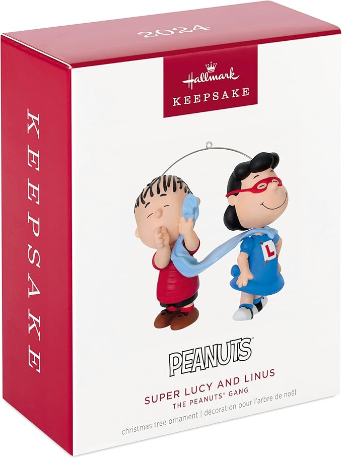 Hallmark Keepsake Christmas Ornament 2024, The Peanuts Gang Super Lucy and Linus, Gifts for Peanuts Fans