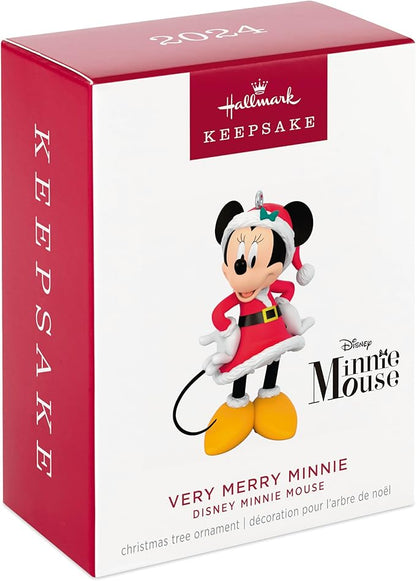 Hallmark Keepsake Christmas Ornament 2024, Disney Minnie Mouse Very Merry Minnie, Gifts for Disney Fans