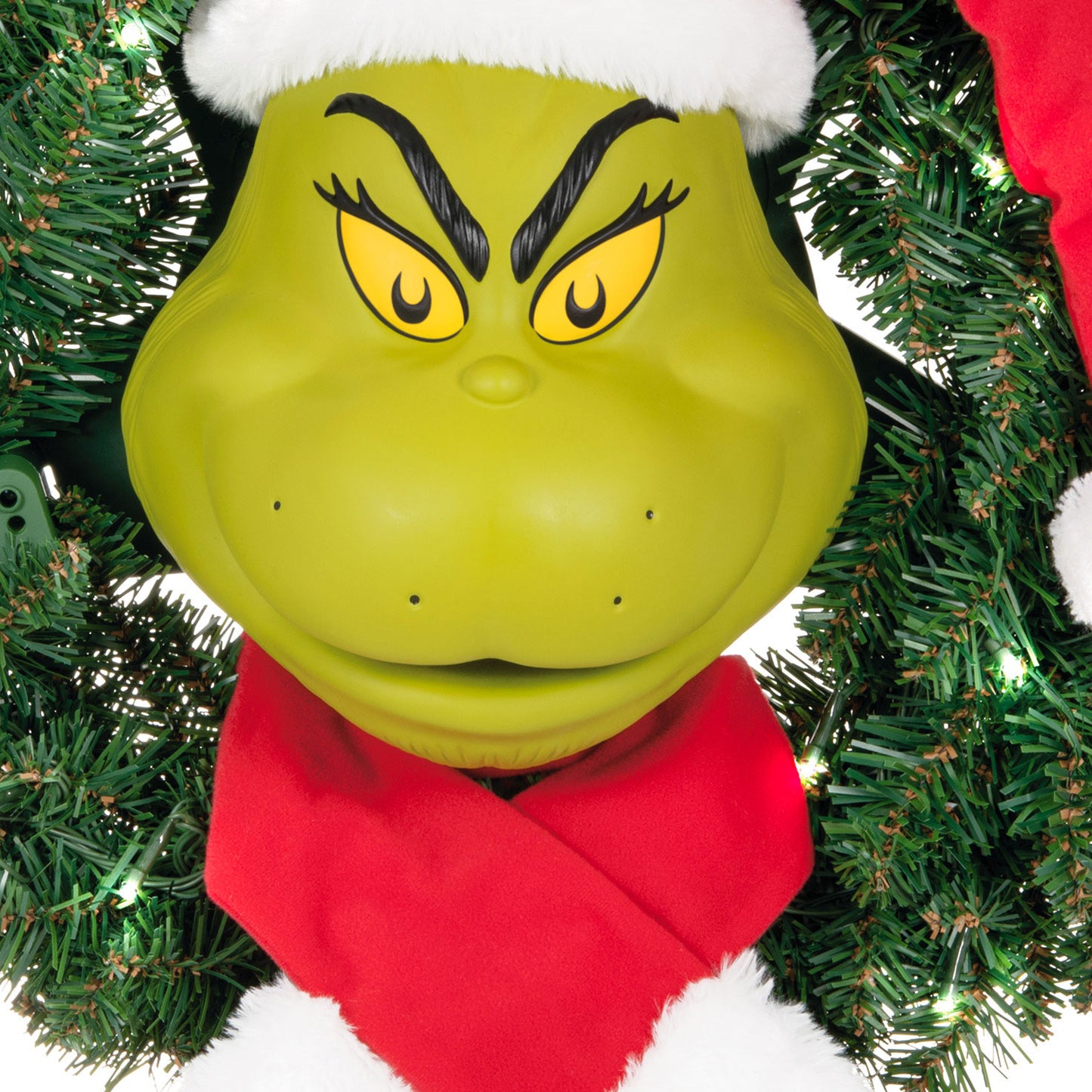 Hallmark Dr. Seuss's How the Grinch Stole Christmas!™ The Grinch Wreath With Light, Sound and Motion, 24” - BCGiftMall