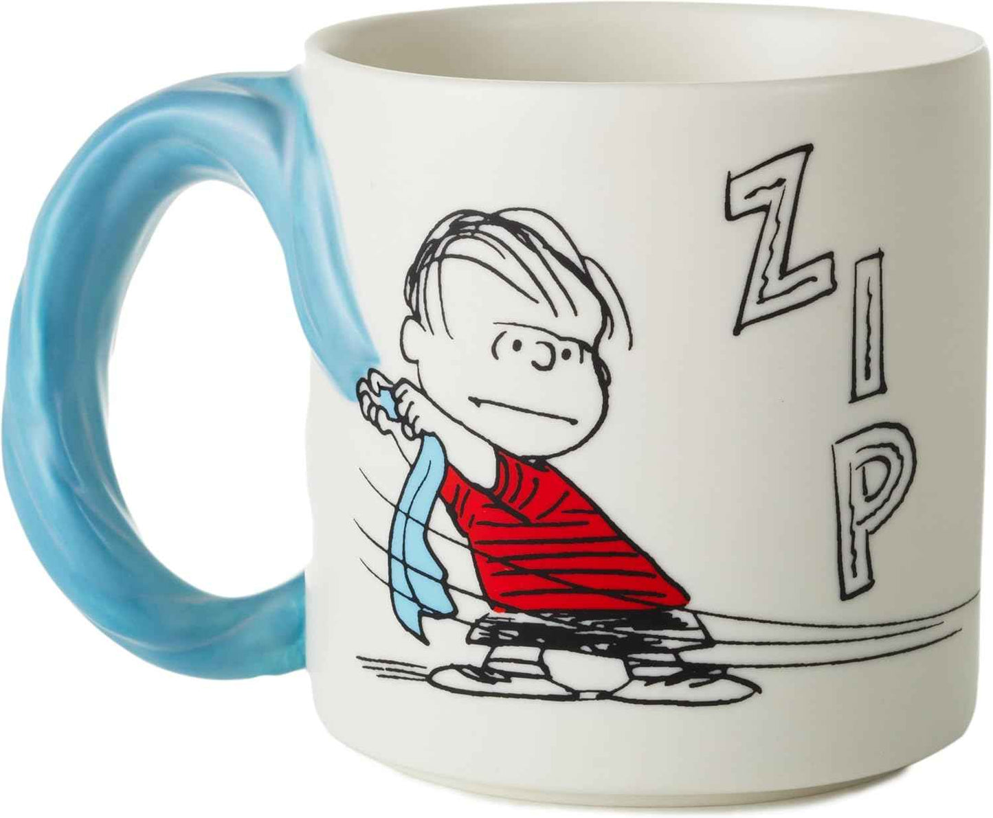 Hallmark Peanuts Linus and Snoopy Coffee Mug (Dimensional Blanket) 17 oz., Gifts for Moms, Dad, Teacher, Boss