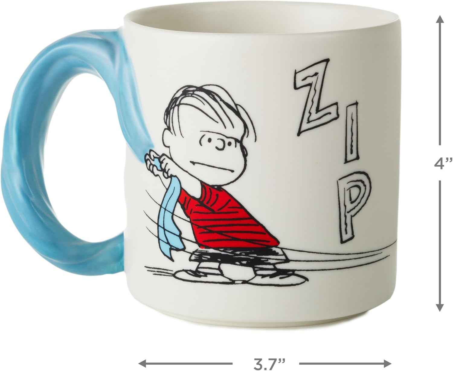 Hallmark Peanuts Linus and Snoopy Coffee Mug (Dimensional Blanket) 17 oz., Gifts for Moms, Dad, Teacher, Boss