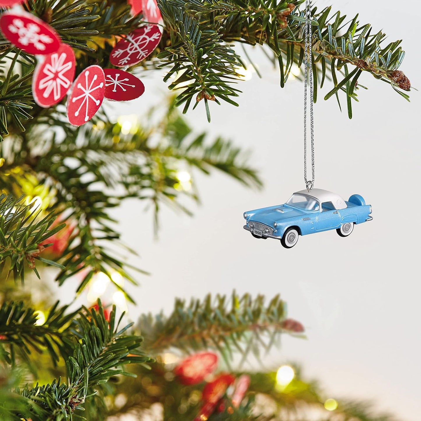 Hallmark Keepsake 0.79" Miniature Christmas Ornament 2021, 1956 Ford Thunderbird Lil' Classic Cars, Mini - BCGiftMall