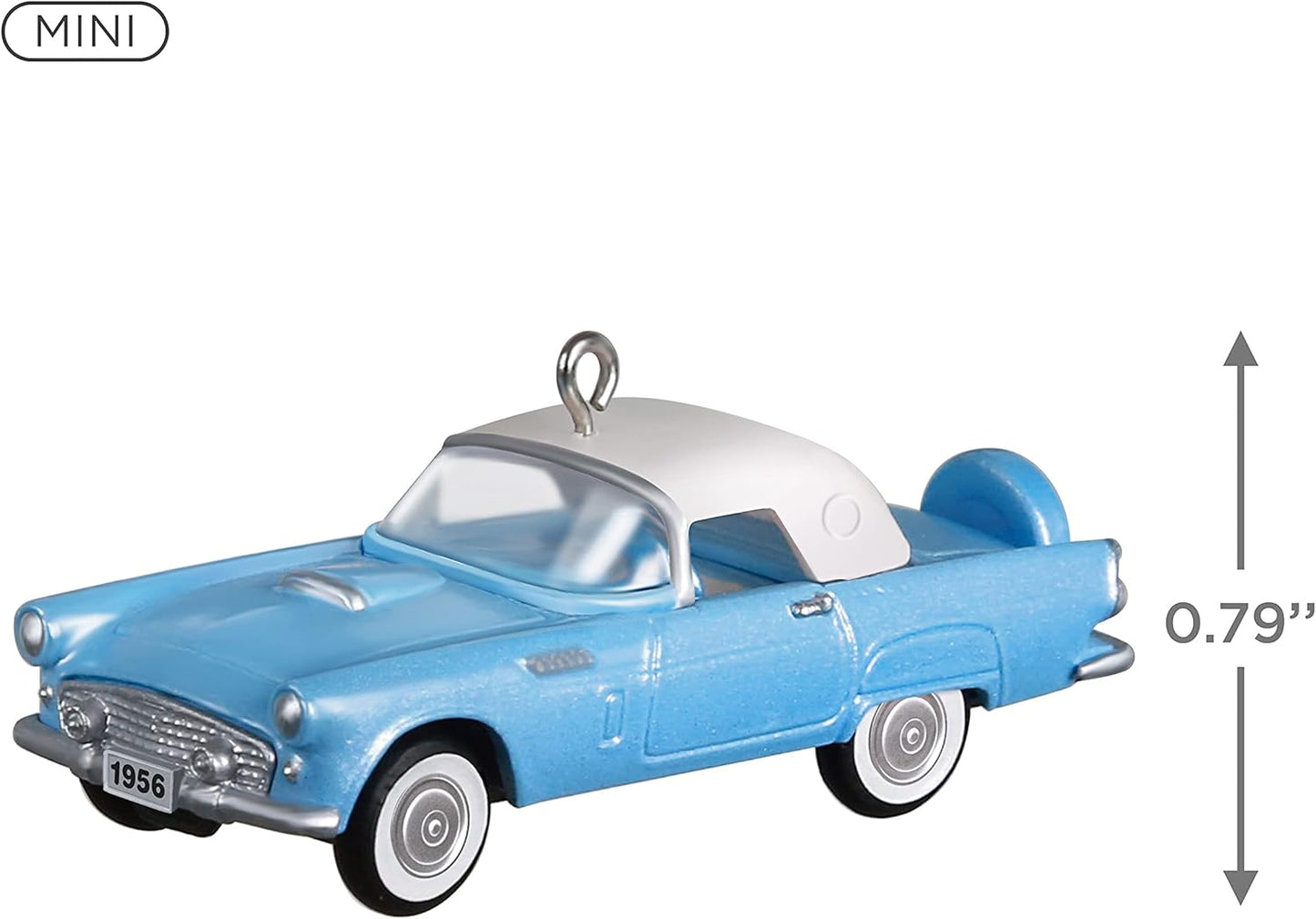 Hallmark Keepsake 0.79" Miniature Christmas Ornament 2021, 1956 Ford Thunderbird Lil' Classic Cars, Mini - BCGiftMall