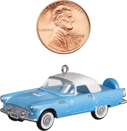 Hallmark Keepsake 0.79" Miniature Christmas Ornament 2021, 1956 Ford Thunderbird Lil' Classic Cars, Mini - BCGiftMall