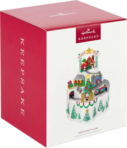 Hallmark Keepsake Christmas Tabletop Decoration, North Pole Village with Light, Sound and Motion, Santa Collectors Gifts