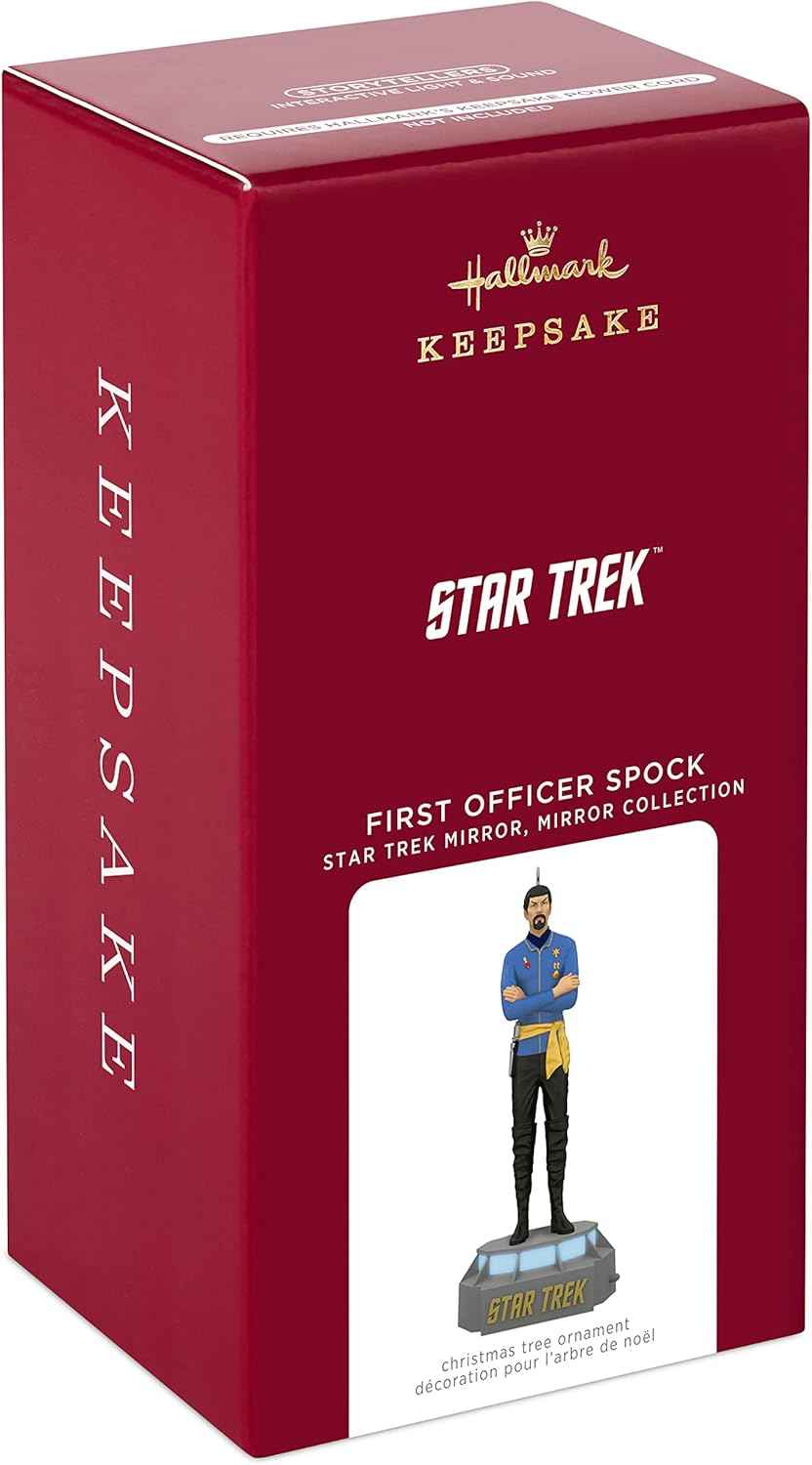 Hallmark Keepsake Christmas Ornament 2021, Star Trek Mirror, Mirror Collection First Officer Spock, Storytellers Light and Sound