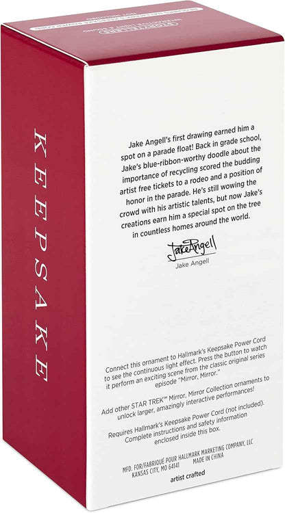 Hallmark Keepsake Christmas Ornament 2021, Star Trek Mirror, Mirror Collection First Officer Spock, Storytellers Light and Sound