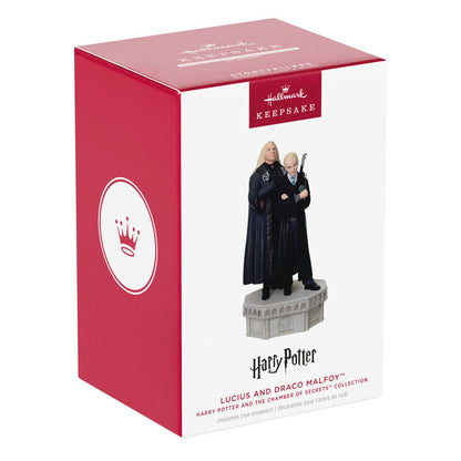Hallmark 2026 Christmas Harry Potter and the Chamber of Secrets Collection Lucius and Draco Malfoy Ornament With Light and Sound