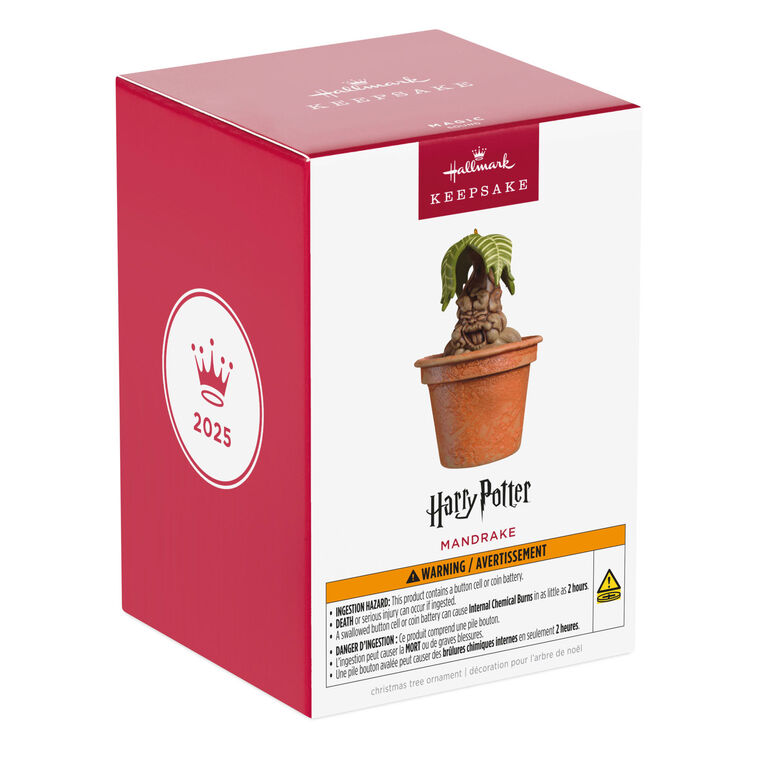 Hallmark Keepsake Christmas Ornament 2025, Harry Potter Potted Mandrake with Sound, Gifts for Harry Potter Fans - BCGiftMall