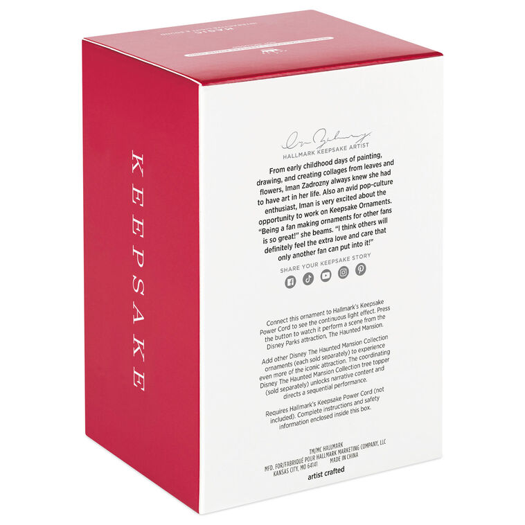 Hallmark Keepsake Christmas Ornament, Disney The Haunted Mansion Collection Constance Hatchaway with Light and Sound, Gifts for Disney Fans