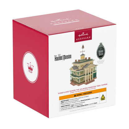 Hallmark Keepsake Christmas Tree Topper 2025, Disney The Haunted Mansion Collection Disneyland Manor with Light and Sound, Gifts for Disney Fans - BCGiftMall