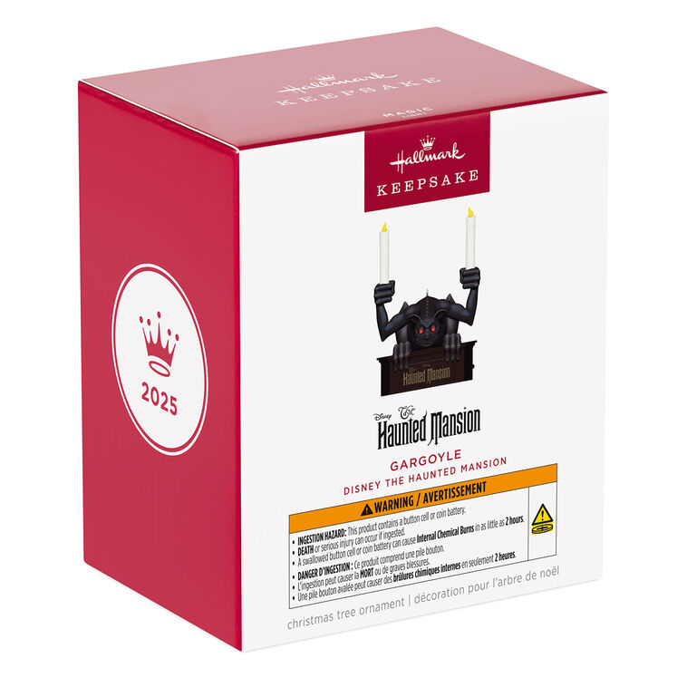 Christmas Ornament 2025, Disney The Haunted Mansion Gargoyle with Light, Gifts for Disney Fans