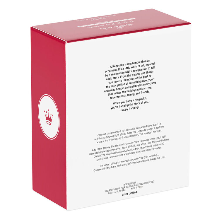 Hallmark 2025 Disney The Haunted Mansion Collection The Hitchhiking Ghosts Ornament With Light and Sound - BCGiftMall