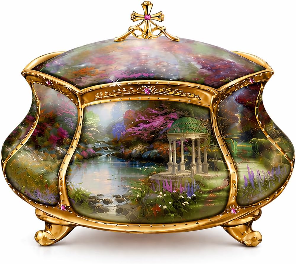 Thomas Kinkade Garden of Prayer "Have Faith" Music Box