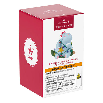 Hallmark Keepsake Christmas 2025 I Want a Hippopotamus for Christmas Musical Ornament
