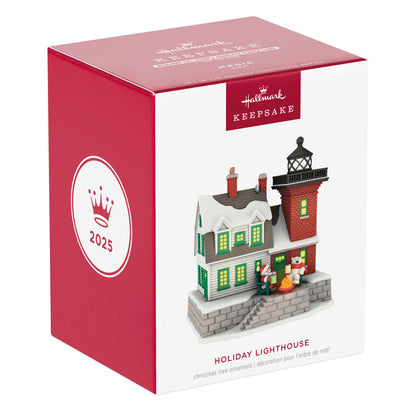 Hallmark Keepsake Christmas Ornament 2025, Holiday Lighthouse 2025 with Light, Gifts for Christmas Lovers - BCGiftMall