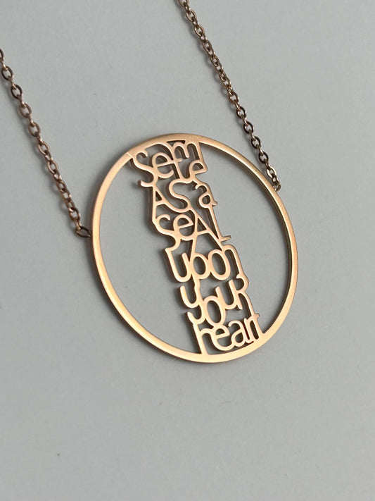 Beloved One® “Set Me as a Seal upon Your Heart” Rose Gold Necklace