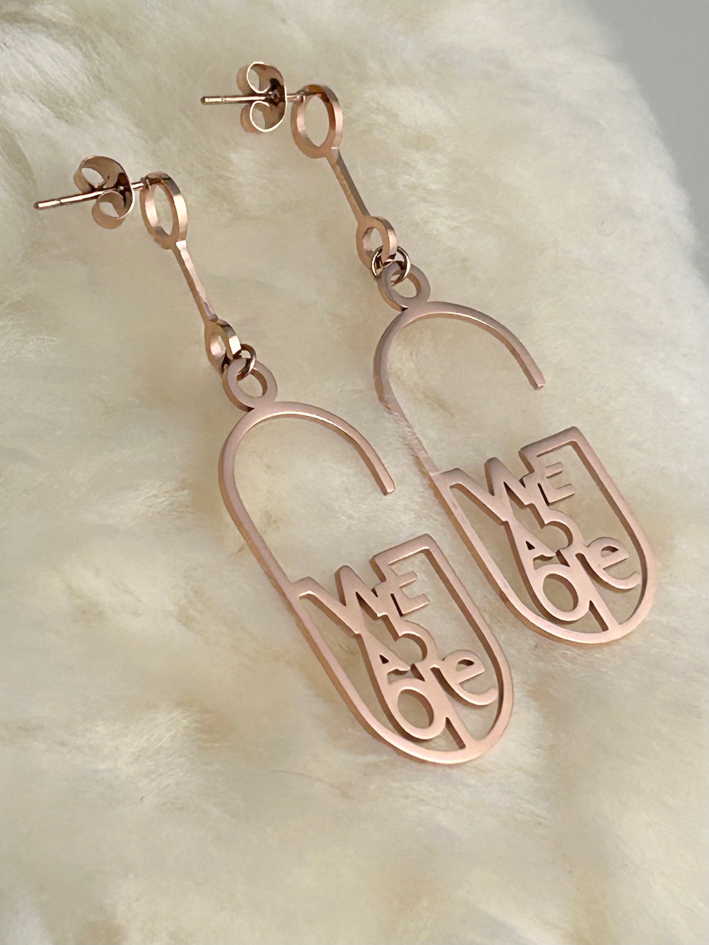 Beloved One® “We Are One” Rose Gold Dangle Earrings
