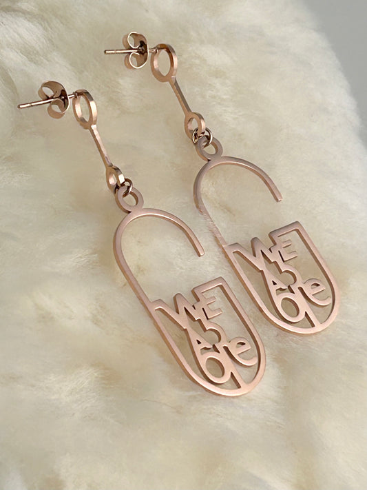 Beloved One® “We Are One” Rose Gold Dangle Earrings