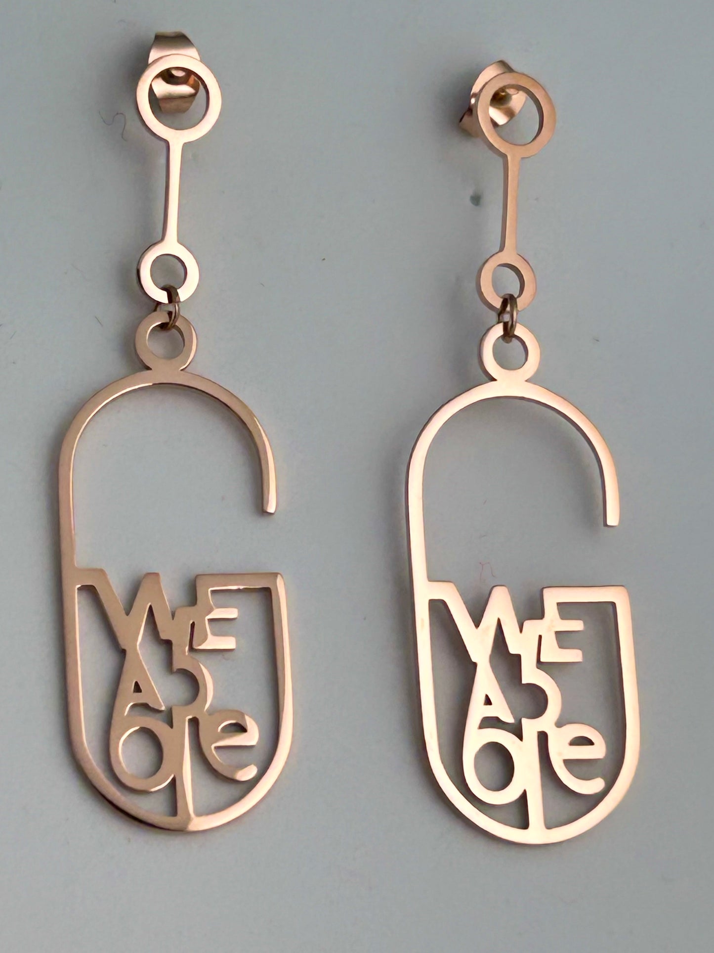 Beloved One® “We Are One” Rose Gold Dangle Earrings