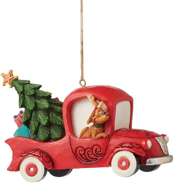 Enesco Jim Shore Dr. Seuss Grinch in Red Truck Ornament - BCGiftMall