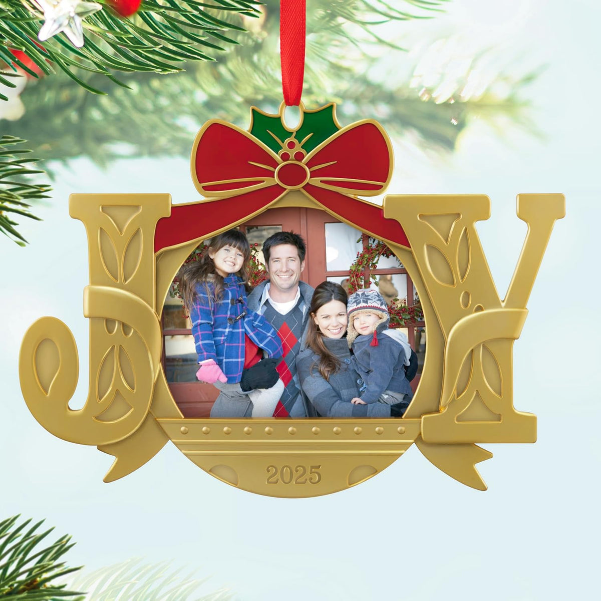 Hallmark Keepsake Christmas Ornament 2025, A Joy to Behold 2025 Photo Frame, Metal