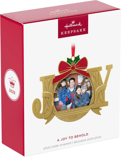 Hallmark Keepsake Christmas Ornament 2025, A Joy to Behold 2025 Photo Frame, Metal